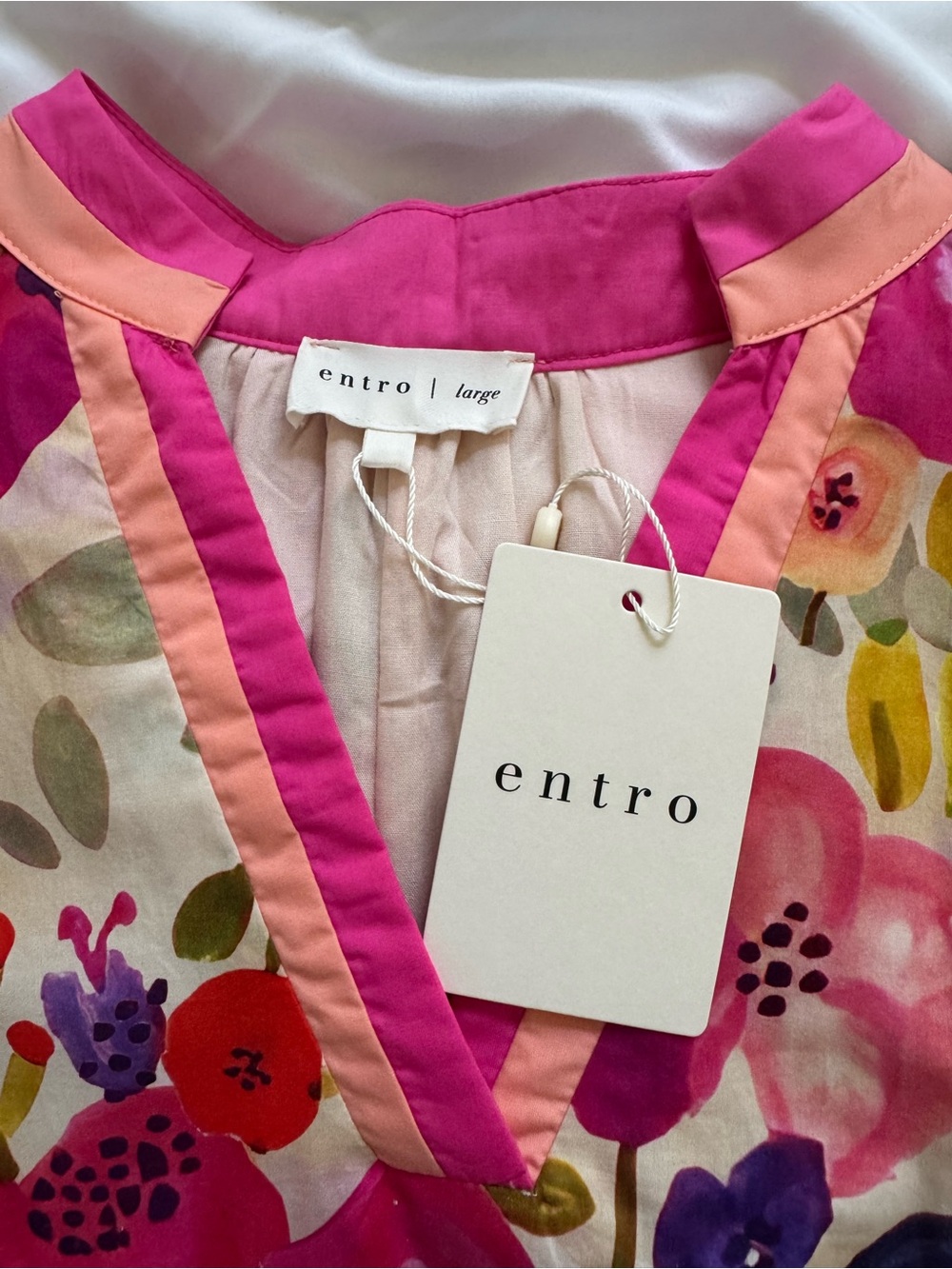 Entro Vibrant Multicolor Floral Joy Mini Dress Size Large New with Tags - Picture 8 of 8